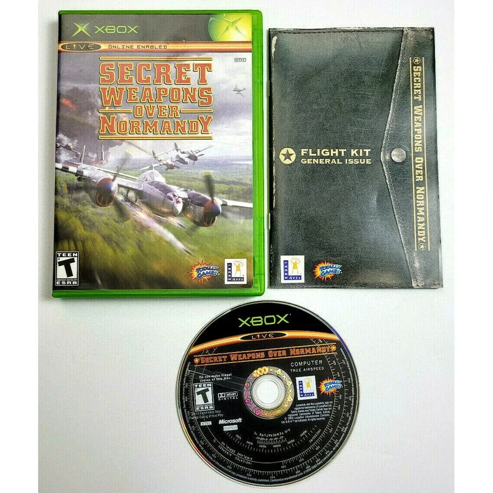 SECRET WEAPONS OVER NORMANDY - XBOX  - COMPLETE!‎